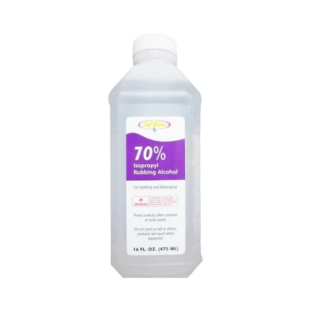 Amazon Basics 70% Isopropyl Alcohol packshot on a clean white background