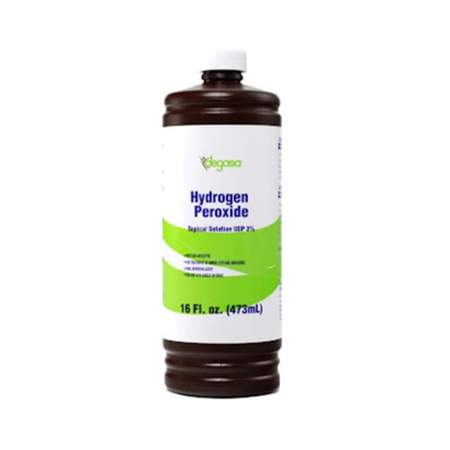 Amazon Basics 3% Hydrogen Peroxide packshot on a clean white background