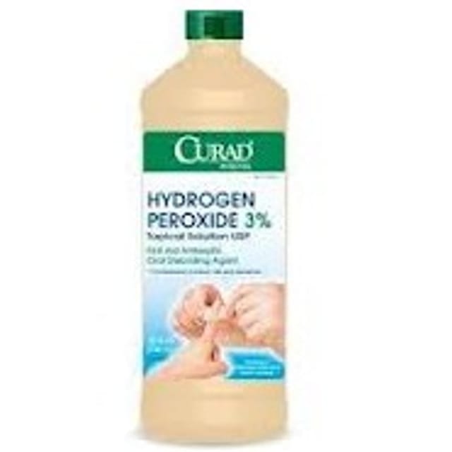 Curad 3% Hydrogen Peroxide USP packshot on a clean white background