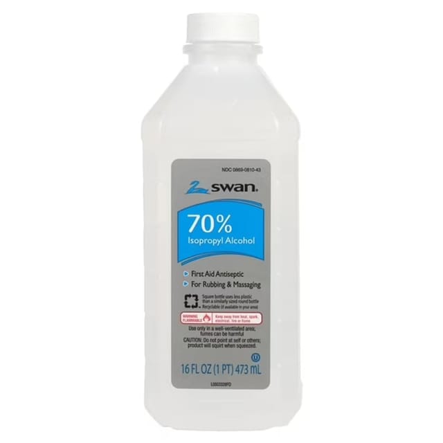 Swan 70% Isopropyl Alcohol packshot on a clean white background