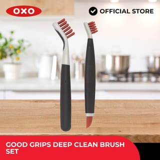 OXO Good Grips Deep Clean Brush Set packshot on a clean white background