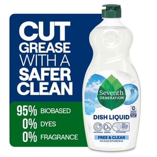 Seventh Generation Free & Clear Dish Liquid packshot on a clean white background