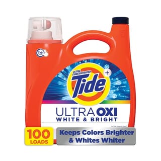 Tide Ultra OXI Liquid Laundry Detergent packshot on a clean white background